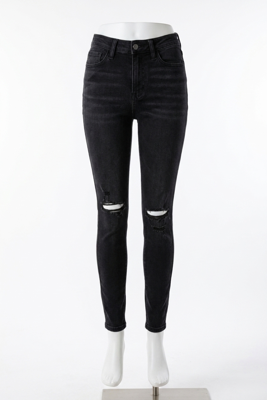 NEW VERVET BY FLYING MONKEY high rise skinny stretch jeans in black
